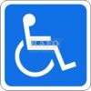 Samolepka vozíčkář (invalida), 8x8 cm
