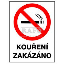 Samolepka Kouření zakázáno, 12x16 cm
