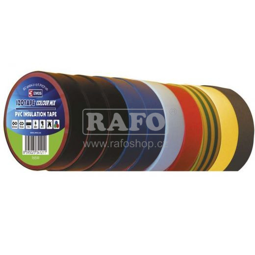 Izolační páska 15 mm x 10 m, různé barvy