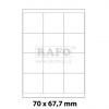 Samolepící štítky SmartLine 70 x 67,7 mm, bílé
