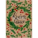 Přání BeBechy A6, kraft - Krásné Vánoce