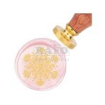 Pečetidlo s dřevěnou rukojetí SNĚHOVÁ VLOČKA 2,5 cm