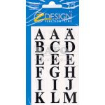 Samolepicí abeceda, černá, 15,5 mm, 3723, Z-design
