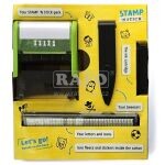 Sada Stamp ´n Stick, razítko sestavovací + samolepky + nažehlovací pásky