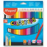 Pastelky 24 barev Maped Color Peps, trojhranné, v papírové krabičce