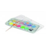 Vodové barvy PRIMO, 8 metal + 4 fluo + štětec