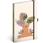 Notes Monstera, linka, 172 stran, 13 x 21 cm