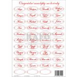 Omyvatelné samolepicí etikety na kořenky, 40 druhů