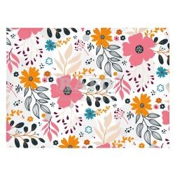 Balící papír dárkový Barevné květiny, 70 x 100 cm