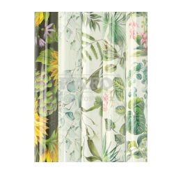 Balící papír dárkový Exotic flowers 70 x 200 cm, mix 5 motivů