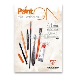 Výtvarný blok Clairefontaine Paint on White - A4, 40 listů, 250 g