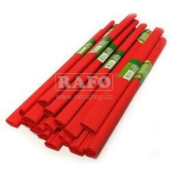 Krepový papír, 50 x 200 cm, červený