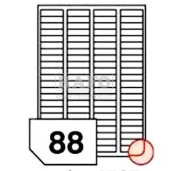 Samolepicí štítky Rayfilm, 4567, 44x12,7mm, R0100 bílé, 100 archů A4