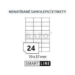 Samolepicí štítky Smartline 70 x 37 mm, bílé, 100 archů