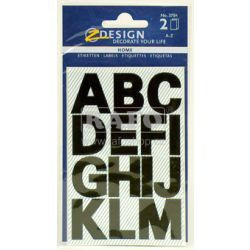 Samolepicí abeceda, černá, 25 mm, 3784 Z-design