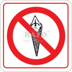 Samolepka Zákaz vstupu se zmrzlinou, 11x11 cm