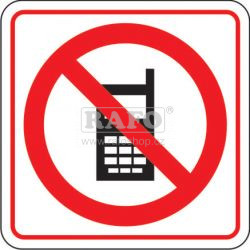 Samolepka Zákaz telefonování, 5x5 cm