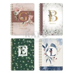 Blok B5 Blumen, kroužková vazba, linkovaný, 100 listů