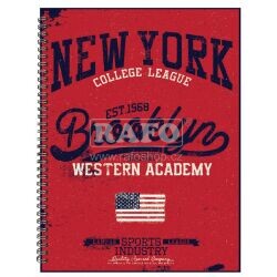 Blok studentský Alvarak A4 - New York, čtverečkovaný, 50 listů