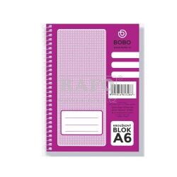 Blok A6 Bobo, spirála na boku, linka