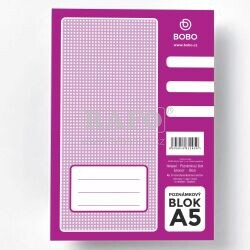 Blok A5 Bobo, poznámkový, linkovaný