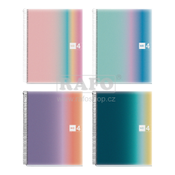 Blok A4 Miquelrius Aurora - West Bay, 70 g, spirála, 120 listů, linka