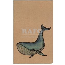 Blok A5 BeBechy kraft - Velryba, čistý, 96 listů