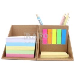 Sada samolepících bločků Leafer v kraftové krabičce