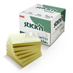 Samolepicí bločky Stick´n by Hopax FSC, 76 x 76 mm, 6x 100 lístků, žluté