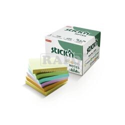 Samolepicí bločky Stick´n by Hopax FSC, 76 x 76 mm, 6x 100 lístků, pastelové