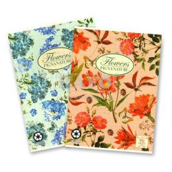 Sešit A5, 40 listů, Pigna Nature - Flowers, různé druhy, linka