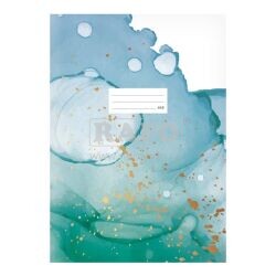 Sešit A4 445 Turquoise Watercolor, 40 listů, čtverečkovaný