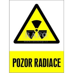 Samolepka Pozor radiace!, A5