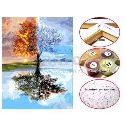 Malování podle čísel - Čtvero ročních období, 30 x 40 cm