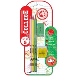 Sada tužek HB s gumou a ořezávátkem, 3 ks