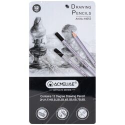 Sada grafitových tužek Acmeliae, 12 ks (2H - 8B)