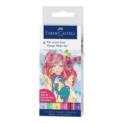 Sada fixů Faber-Castell Pitt Artist Pens: Manga Shojo Set, 6 ks
