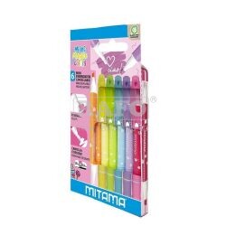 Sada zvýrazňovačů Magic Colors 6 ks, oboustranné, gumovací