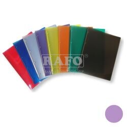 Desky A4 Diagonal, 4-kroužkové, 20 mm, čiré levandulové