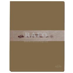 Desky A4 Ecoo, 4-kroužkové, 20 mm, khaki