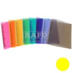 Desky A5 Diagonal, 4-kroužkové, 20 mm, čiré žluté