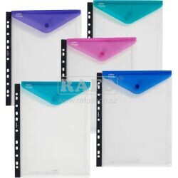 Desky A4 Snopake s drukem, s eurozávěsem, barevnou klopou, mix barev