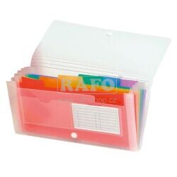 Desky s drukem Exacompta Crystal, rozdružovací, 7 kapes, 26 x 14 cm