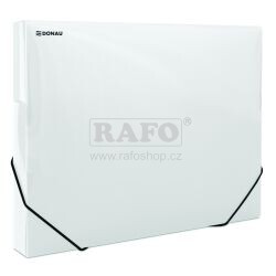 Krabice na spisy s gumou, A4, hřbet 3 cm, čiré