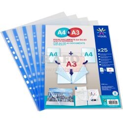 Fólie A3/A4 U, s eurozávěsem, 85 mic, závěsná kapsa rozkládací, 1 ks