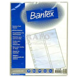 Fólie A4 na vizitky, eurozávěs, Bantex, čirá, hladká
