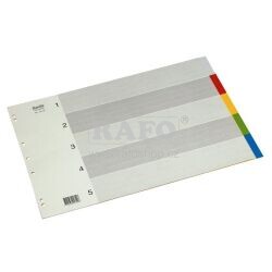 Rozdružovač A3, 5 barev, plastový, Bantex