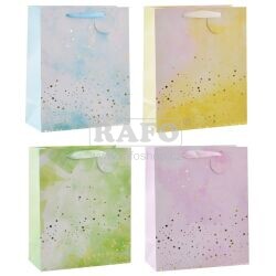 Taška dárková Confetti zlaté, 26 x 32 x 12 cm