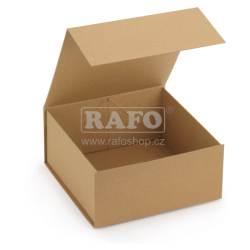 Dárková krabička z kraftového papíru s magnetem, 22 x 22 x 10 cm