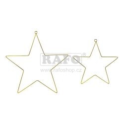 Dekorační závěs Hvězda metal, 2 ks